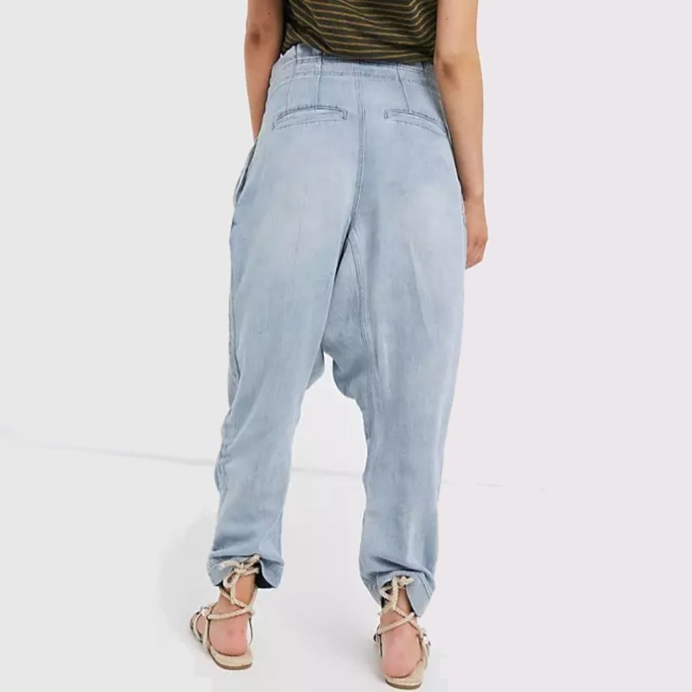 🌺Host Pick🌺NEW Free People Women Mover Shaker High Rise Ruffled Waist Denim - Picture 3 of 4